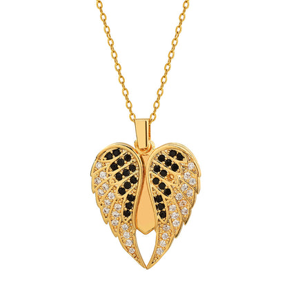 Personalized Name Heart Locket Zirconia Paved Engraved Pendant Necklace
