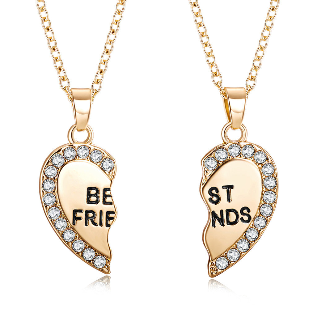 Stainless steel custom couple necklace