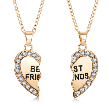 Stainless steel custom couple necklace